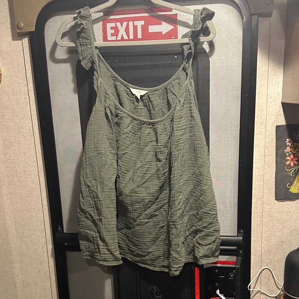 Terra & Sky Olive Green Camisole Top